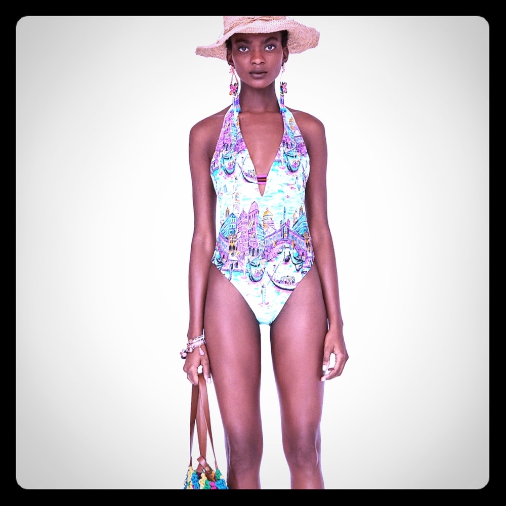 NWT Zara- Gondola print swimsuit